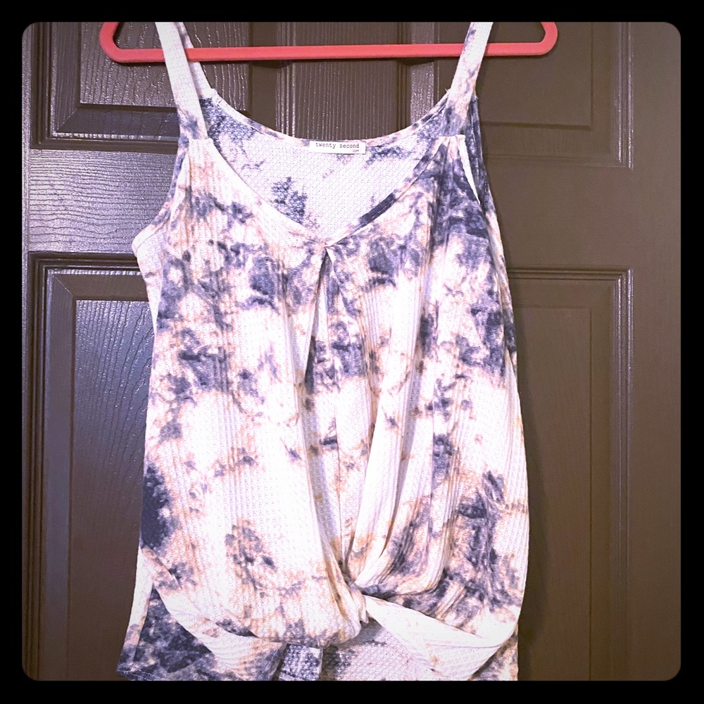 Tie Dye Twist Front Tank Top
